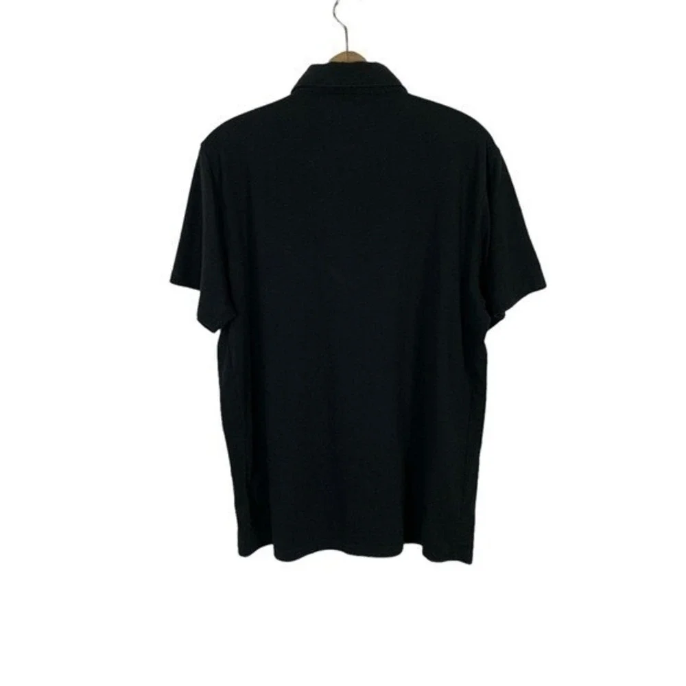 J Crew Mens Polo Shirt XL Black Short Sleeve Classic‎ Preppy Casual